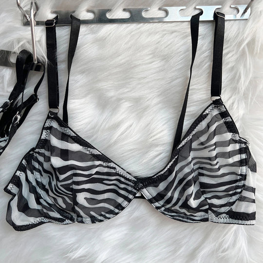 Zebra Stocking Set - Herr Provocateur