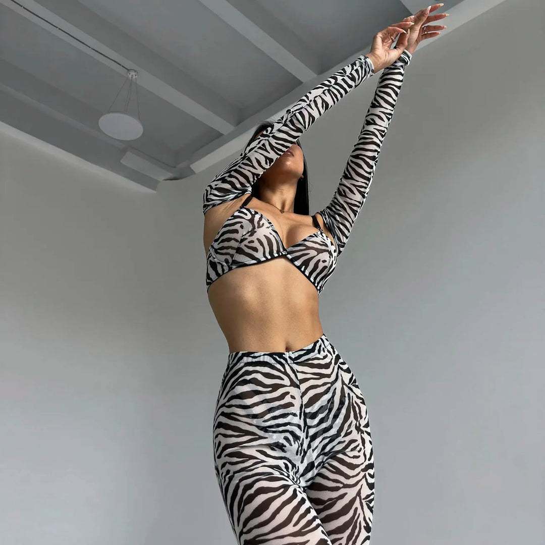 Zebra Stocking Set - Herr Provocateur