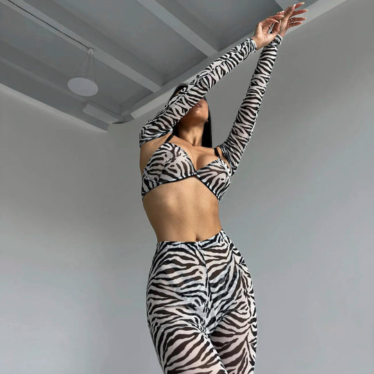 Zebra Stocking Set - Herr Provocateur