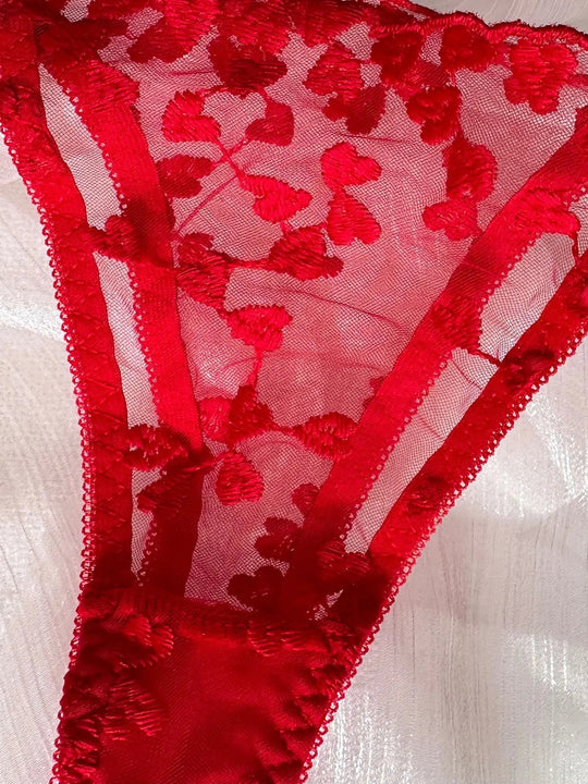 Ellolace Sexy Lingerie For Fine Women Heart-Shaped Embroidery Fairy Exotic Sets Sensual Fantasy Lace Bilizna Onlyfans Outfits